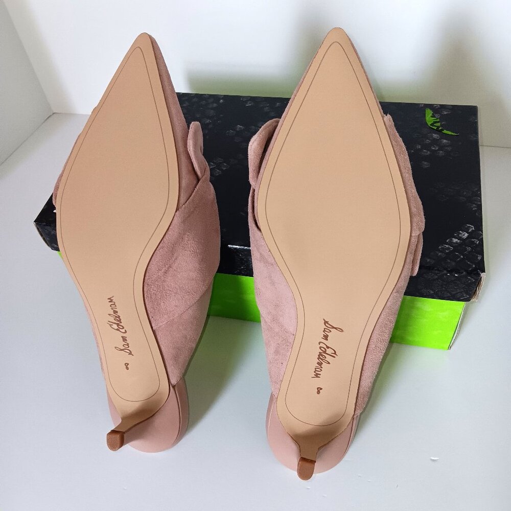 Sam Edelman Laney Blush Suede Mules- Size 8M - Picture 3 of 5